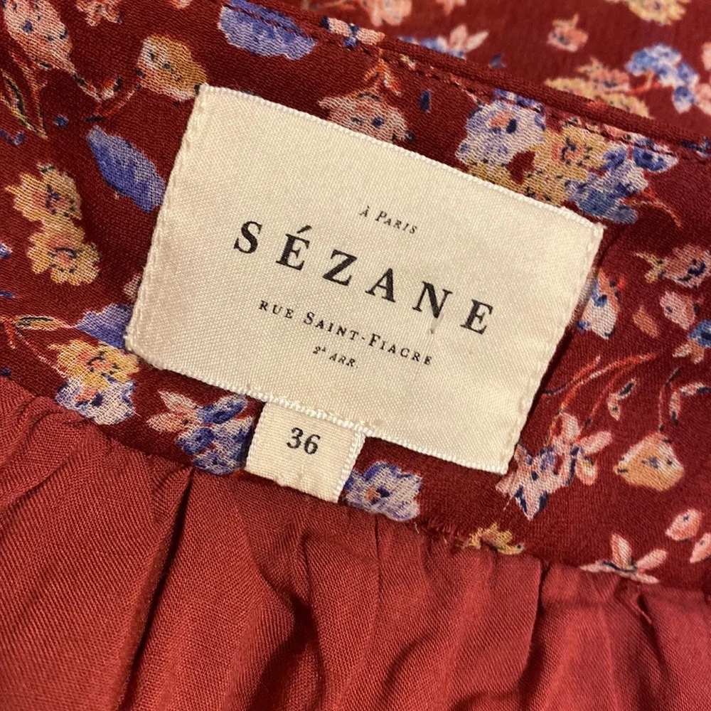 Sezane Women's Floral Tiered Mini Skirt - Size 36
